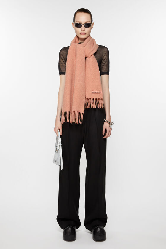 (image for) Clear Fringe wool scarf – Narrow